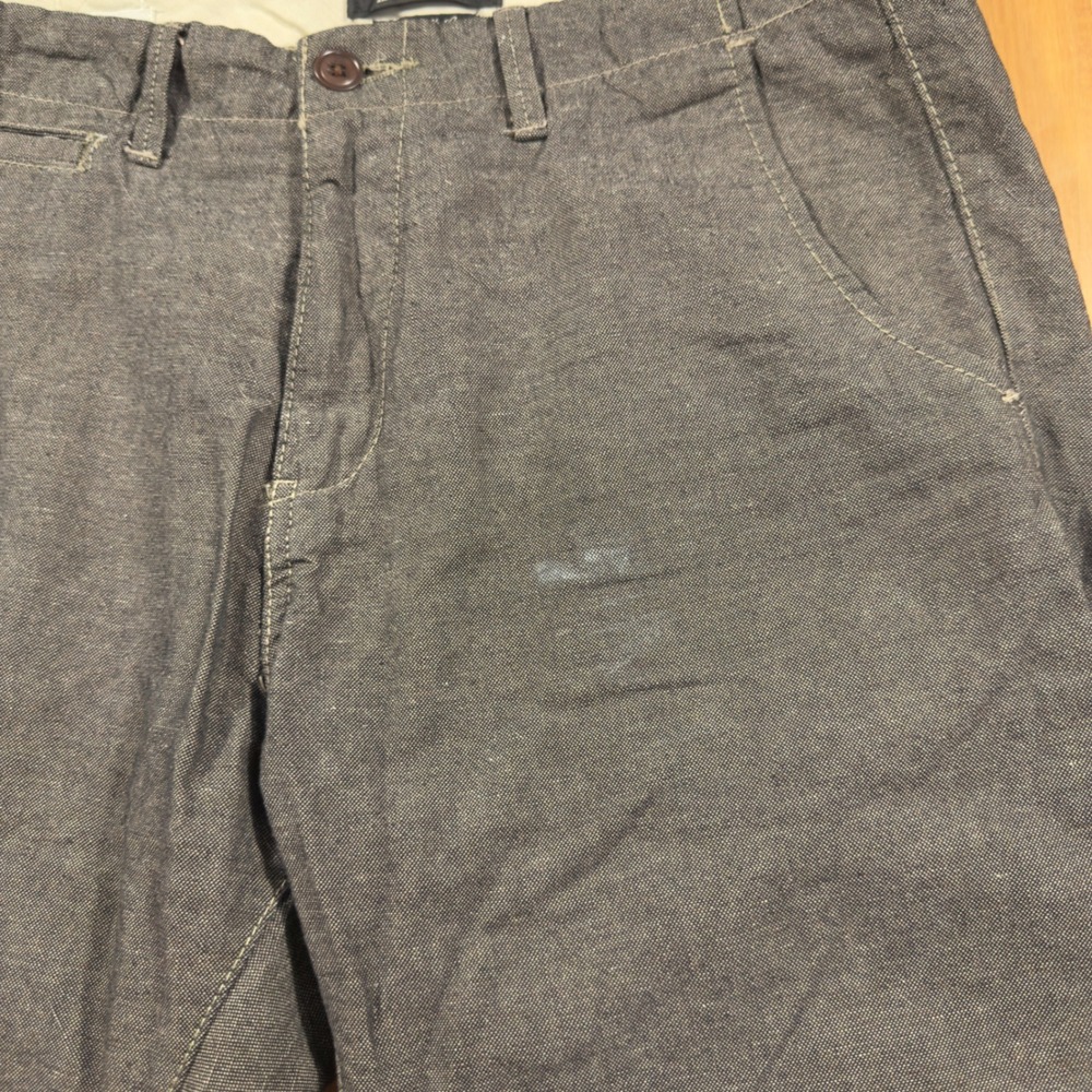 Scotch & Soda Lewis Slim Fit Trousers Mens 32x34 Charcoal Grey Textured Pants - Picture 2 of 13